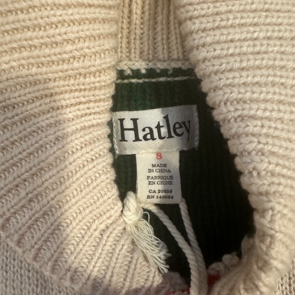 Kids size 8 Hatley elk holiday Christmas cardigan - Picture 3 of 4